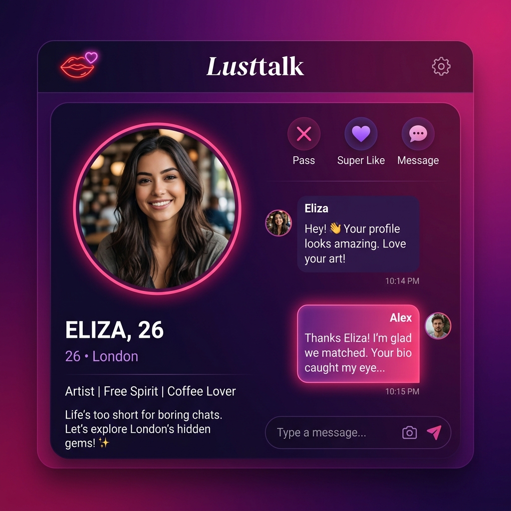 Lusttalk App Interface